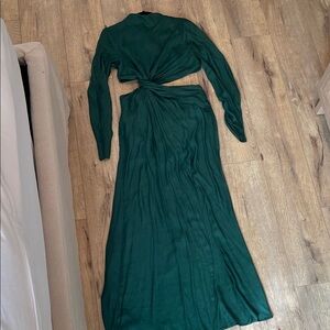 ASOS Deep Green Long Sleeve Dress